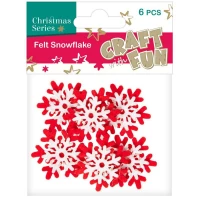 Ilustracja Craft With Fun Ozdoba Dekoracyjna Płatek Śniegu Filc Śnieżynka 412902